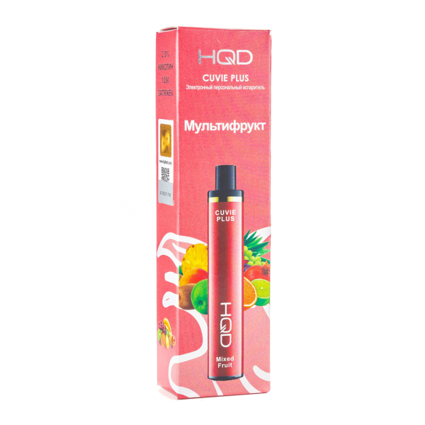 Одноразовая электронная сигарета HQD Cuvie Plus Mix Fruit (Мультифрукт) 1200 затяжек в Севастополе
