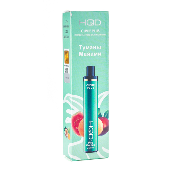Одноразовая электронная сигарета HQD Cuvie Plus Orange Guava (Туман Майами) 1200 затяжек в Севастополе