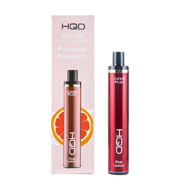 Одноразовая электронная сигарета HQD Cuvie Plus Pink Lemon (Розовый Лимонад) 1200 затяжек в Севастополе