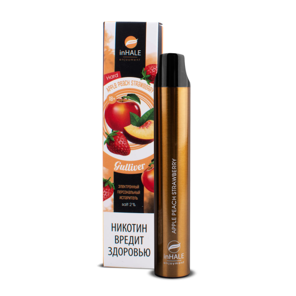 inHale Guliver Hard Strawberry Peach Apple (Яблоко Персик Клубника) 1500 затяжек в Севастополе