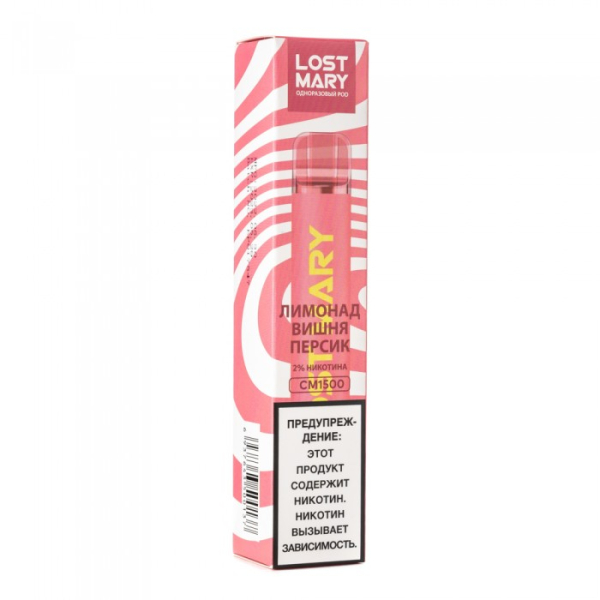 Lost Mary Cherry Peach Lemonade Лимонад вишня персик, 1500 тяг в Севастополе