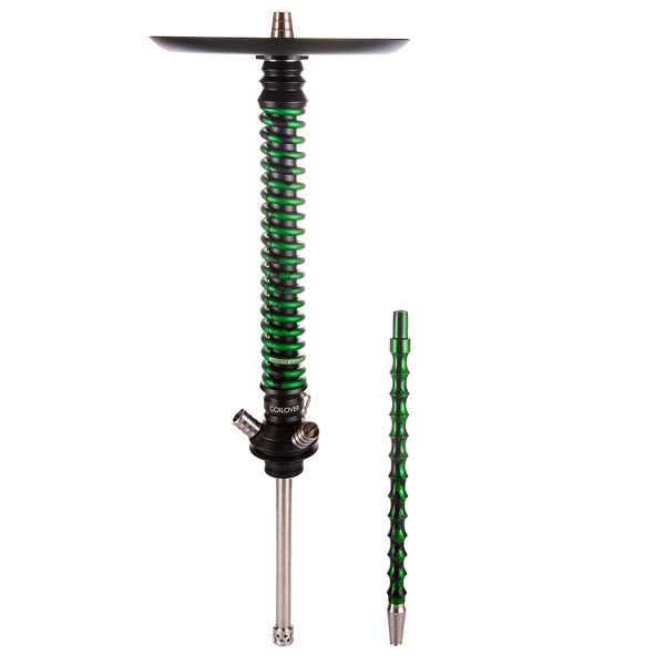 Кальян Mamay Customs Coilover Большой  Черный Зелёный Сплеш в Севастополе