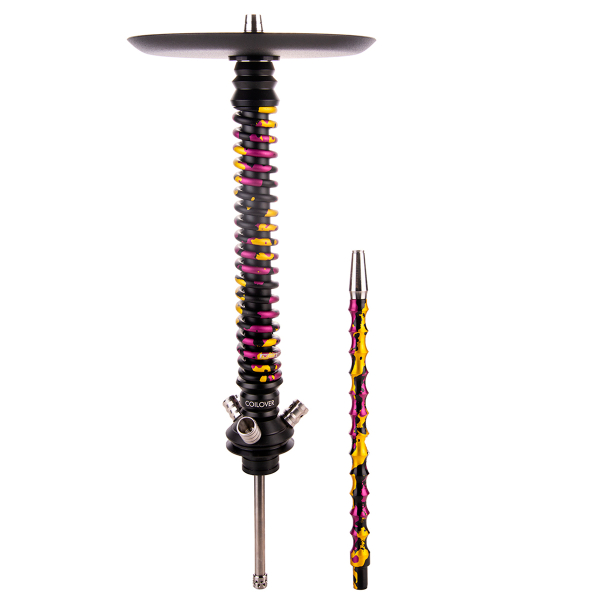 Кальян Mamay Customs Coilover Большой   Чёрный Пурпурный/золотой Камуфляж в Севастополе