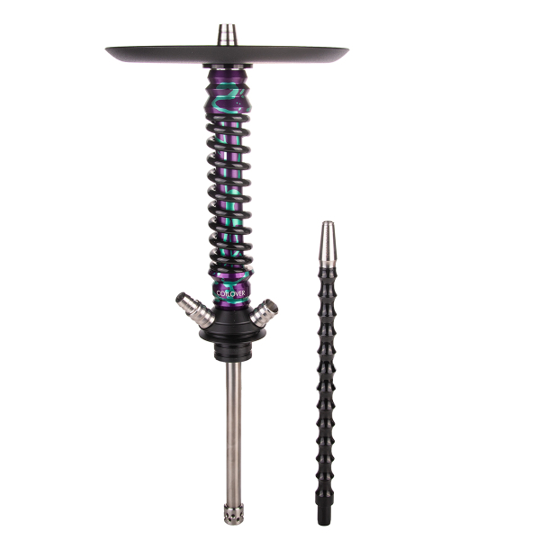 Кальян Mamay Customs Coilover Mini  Фиолетово Бирюзовый Сплеш Чёрный в Севастополе