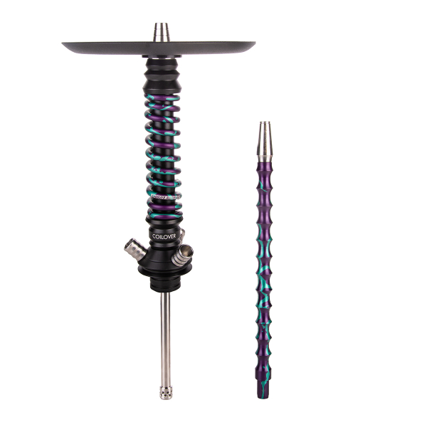 Кальян Mamay Customs Coilover Mini  Чёрный Фиолетовый/бирюзовый Сплеш в Севастополе