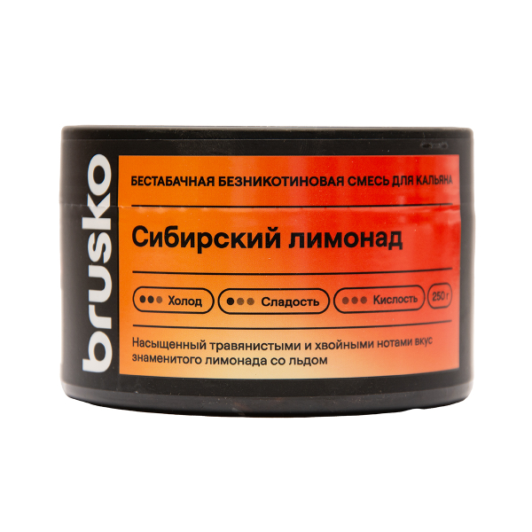 Бестабачная смесь Brusko Сибирский Лимонад 250 грамм в Севастополе