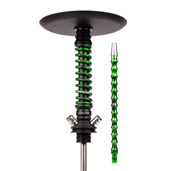 Кальян Mamay Customs Coilovers Mini Anod Черный Матовый Green Splash в Севастополе