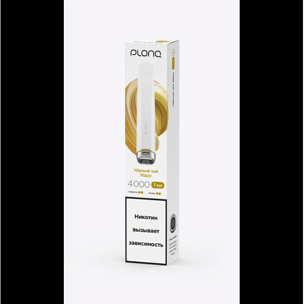 Электронка Plonq Plus Pro 4000 Черный Чай Юдзу 4000 затяжек в Севастополе